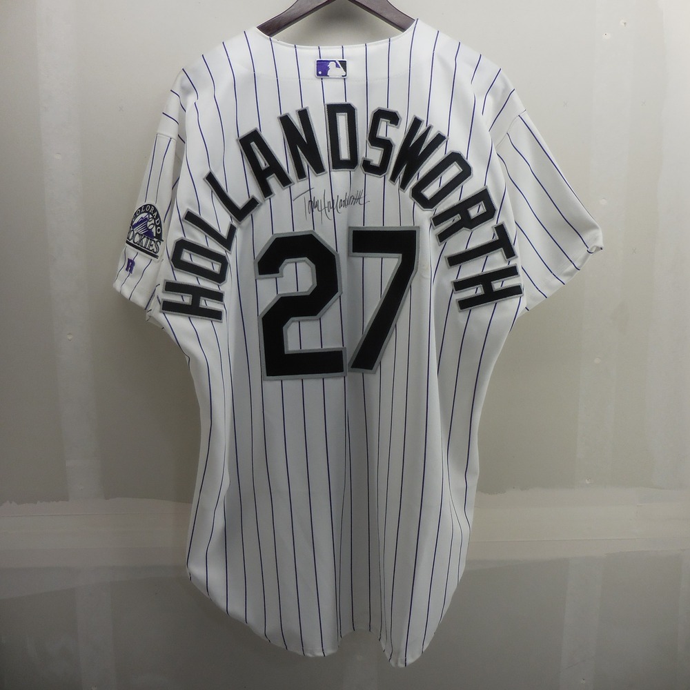 Russell Athletic Colorado Rockies Hollandsworth 27 Signed Jersey Mens 48 NWT
